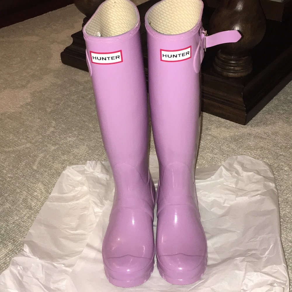 Hunter Lavender rain boots